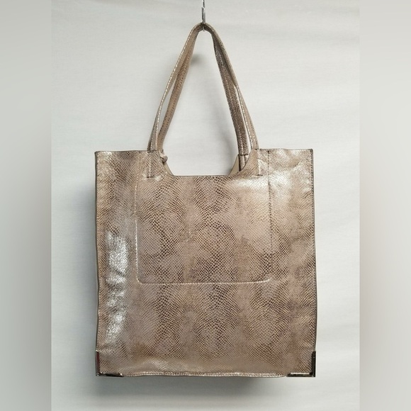 Antonio Melani women’s gold reptile pattern Tote Bag - Picture 1 of 10